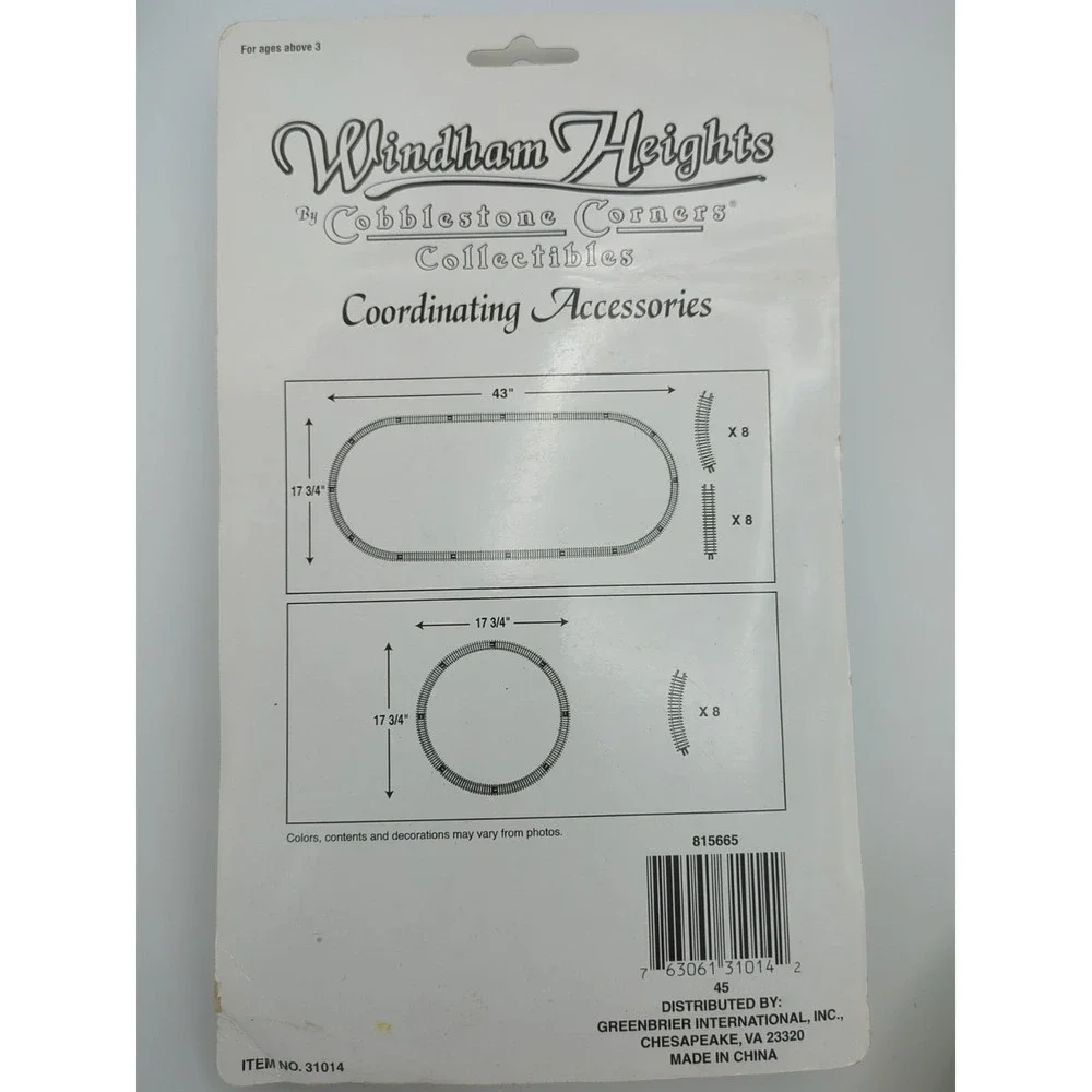 Cobblestone Corners Train Tracks Wyndam Heights 8 Curved & 8 Straight Rails Accy